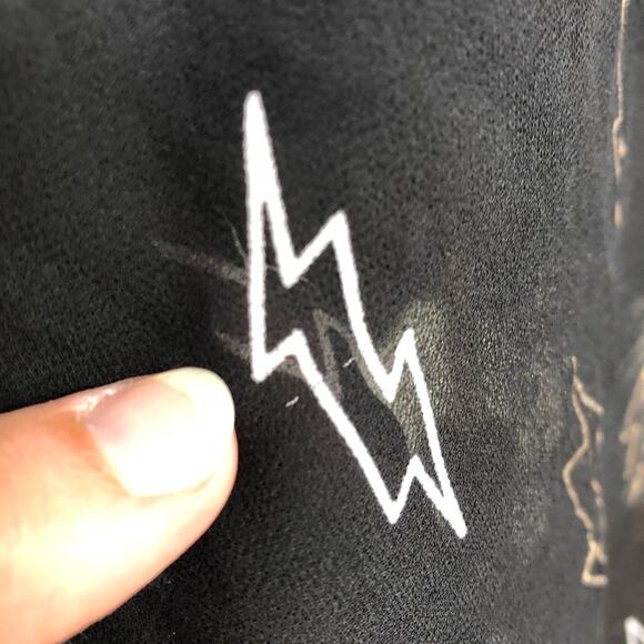 Torrid black white lightning sheer button down top size 5 or 5X - Picture 12 of 15